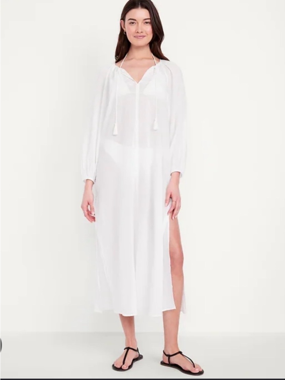 NWT Old Navy White sheer Maxi Cover-Up
